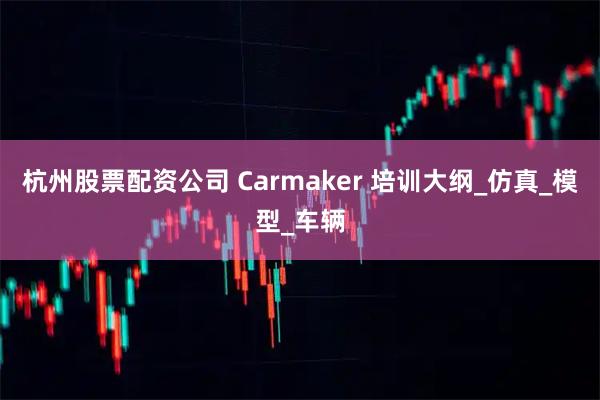 杭州股票配资公司 Carmaker 培训大纲_仿真_模型_车辆