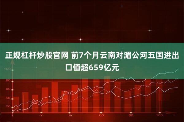 正规杠杆炒股官网 前7个月云南对湄公河五国进出口值超659亿元